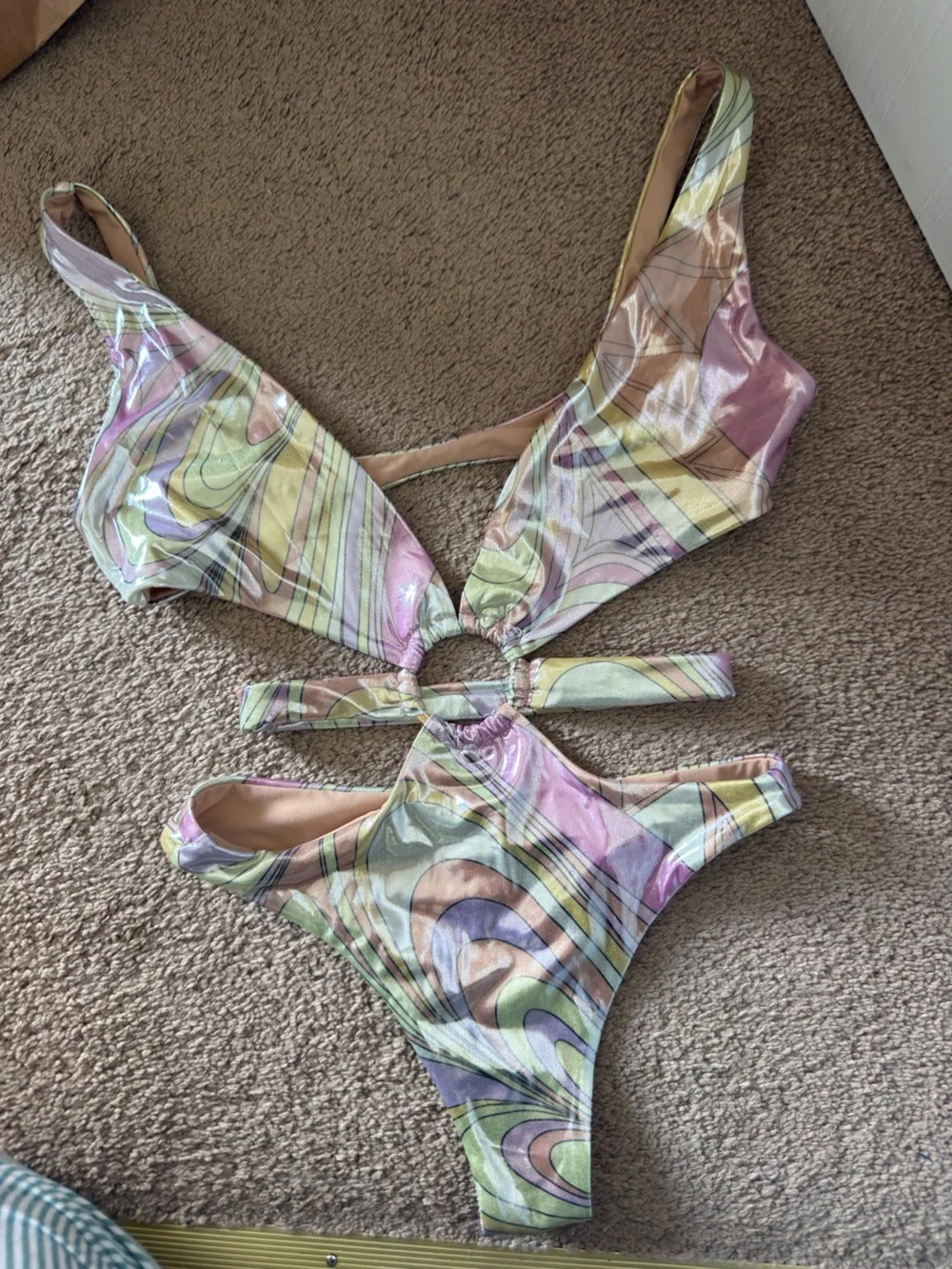 Oceanus Celia Cutout One-Piece Swimsuit